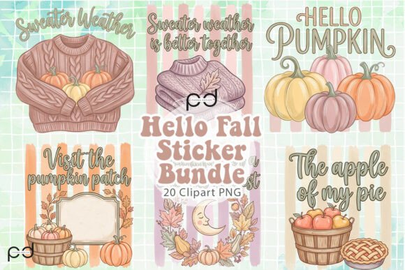 Download Hello Fall Sticker Bundle Graphics - Graphic Collection
