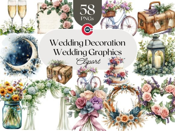 Download Elegant Wedding Graphics and Clipart - Graphic Collection