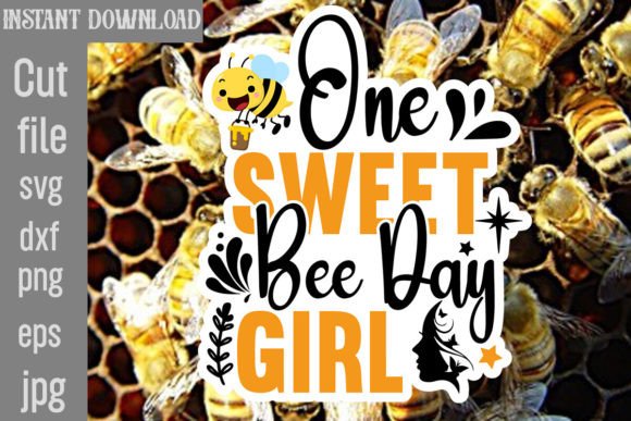 Download One Sweet Bee Day Girl SVG Cut File - Premium Bundle