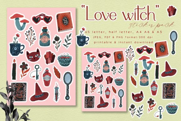 Download Modern Love Witch Sticker Pack - Modern Collection