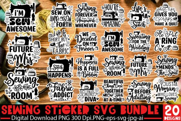 Download Sewing SVG Sticker Bundle, Sewing Quotes - Quotes Collection
