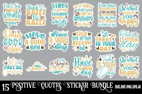 Download Positive Quotes Sticker Bundle - Quotes Collection