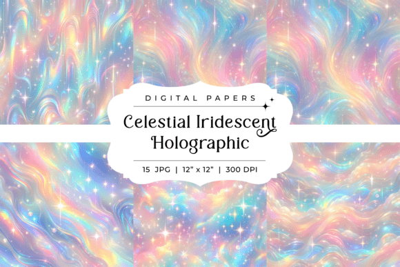 Download Celestial Iridescent Holographic Paper - Graphic Collection