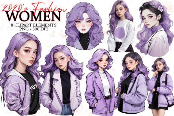Download Women Pastel Purple Fashion Stickers - Fashion stickers Collection