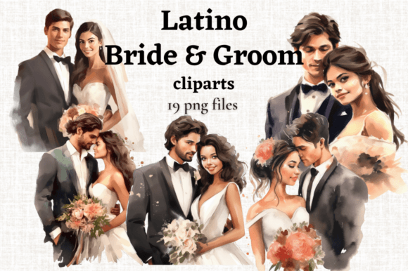 Download Latino Bride &amp; Groom Wedding Graphics - Graphic Collection