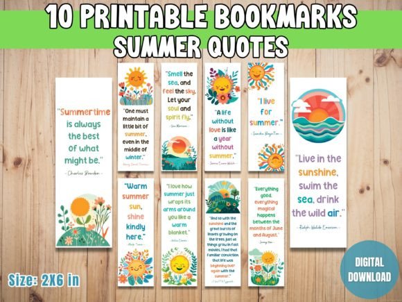 Download Summer Quotes Bookmark Set - Quotes Collection