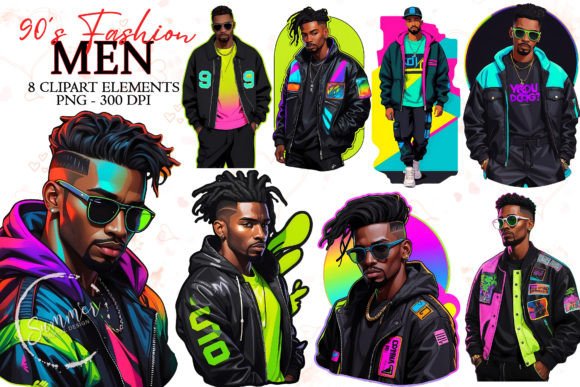 Download Boy Neon 90s Fashion Stickers Clipart - Fashion stickers Collection