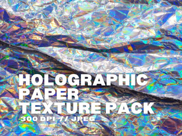 Download 15 Holographic Paper Texture Pack - Graphic Collection