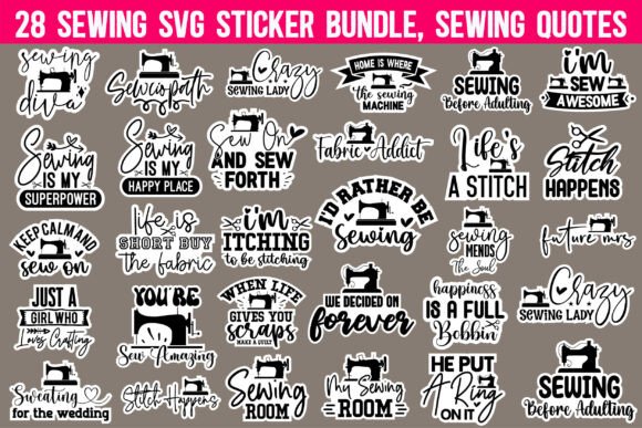 Download Sewing SVG Sticker Bundle, Sewing Quotes - Quotes Collection