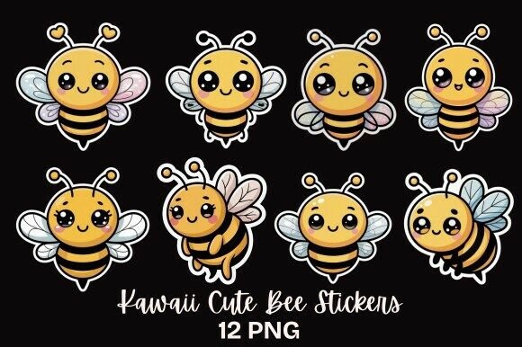 Download Kawaii Cute Bee Stickers - Cute bee stickers Collection